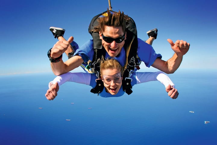 Tandem Skydiving Experience over Wollongong Beach