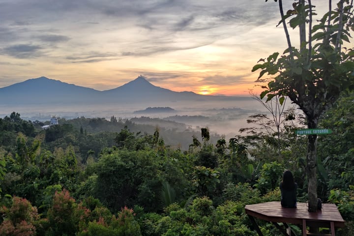 Borobudur Sunrise (Hill/Temple Climb), Merapi Jeep & Prambanan Tour