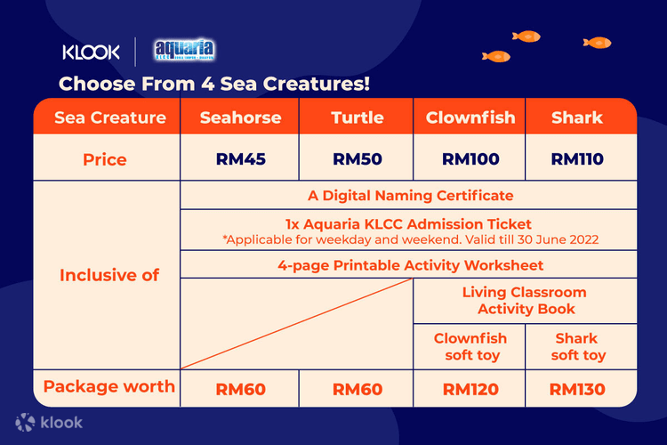 Klook x Aquaria KLCC] Name Your Sea Buddy - Klook Singapore