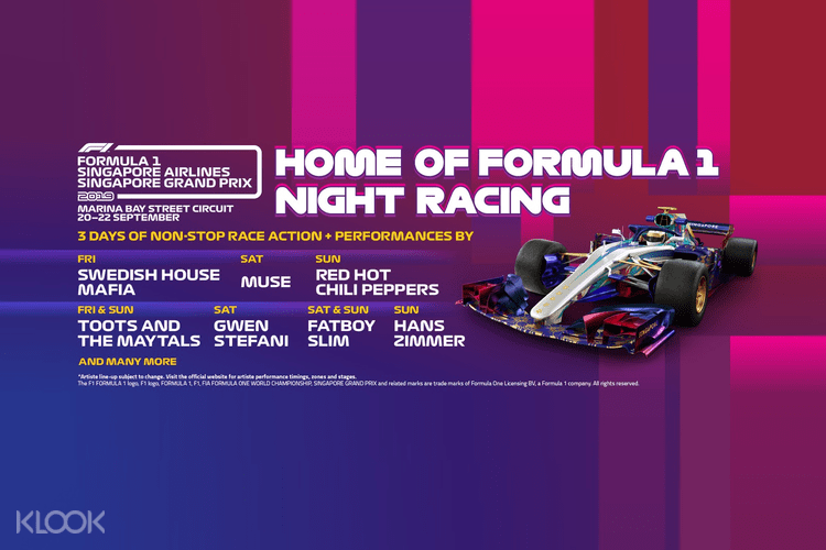 Formula 1 Singapore Airlines Singapore Grand Prix 2019 Ticket