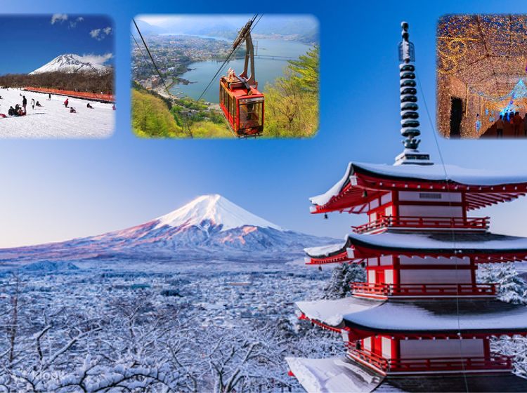 富士山、五層寶塔、燈飾&乘坐咔嚓咔嚓索道！ - Klook 客路