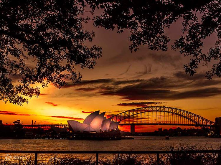 puente del puerto de sydney al atardecer