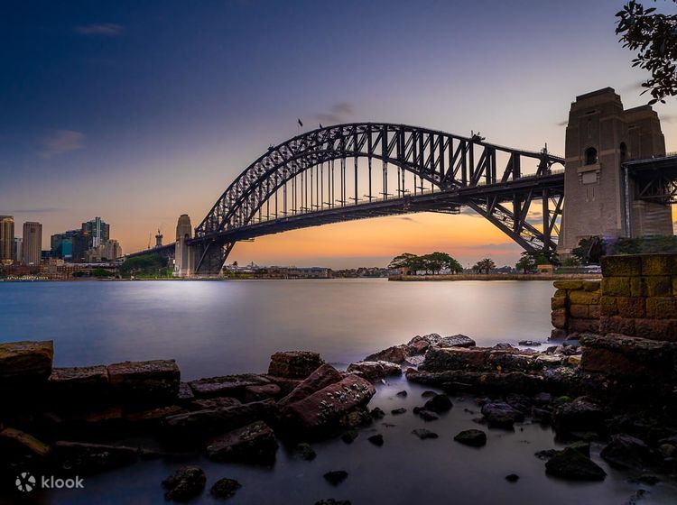 puente del puerto de sydney al atardecer