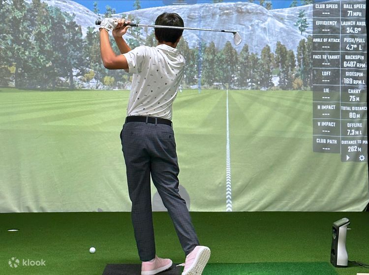 เครื่องกระตุ้นกอล์ฟในร่มพร้อมการใช้กรีนพัตต์ 3 มิติโดย Db Golf Center -  Klook ประเทศไทย