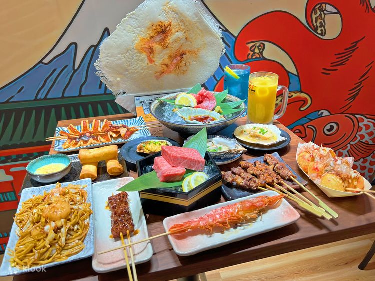 Klook独家贩售】胜旨いもん屋台（Katu Umaimonyadai）海鲜和牛居酒屋- 大阪・道顿堀的线上预约- Klook客路