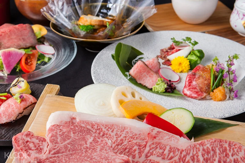 Steak Sakura Kobe Beef Teppanyaki Course in Namba and 