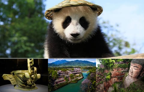 Chengdu Panda Base + Sanxingdui Museum/Dujiangyan/Leshan Giant Buddha/Mount Qingcheng One-Day Tour