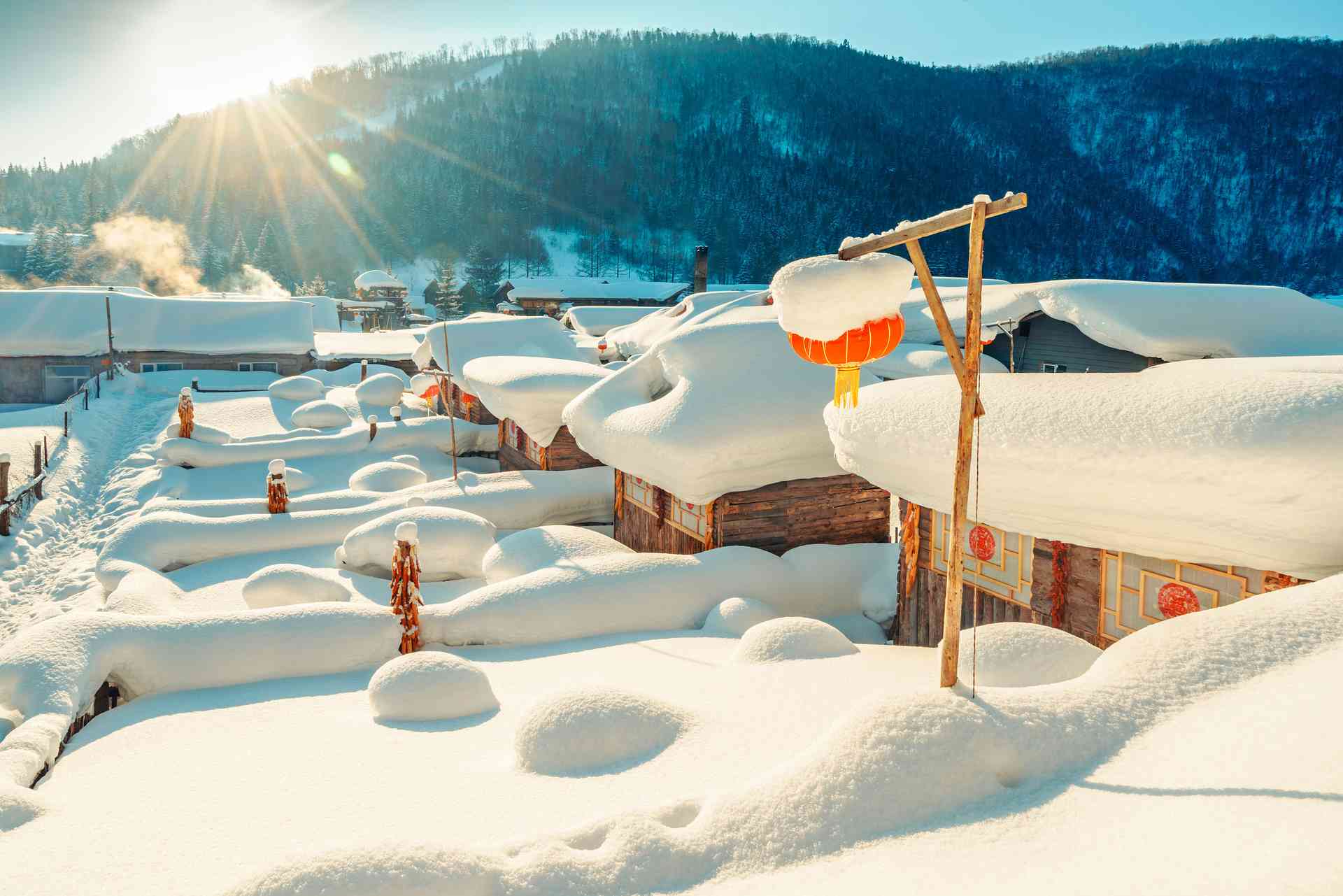 晨光中的中國雪鄉