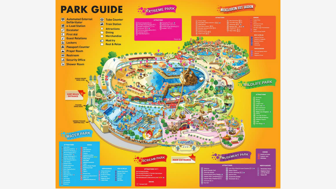 Lagoon Theme Park Map