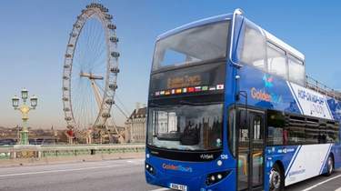Open-top London bus tour 