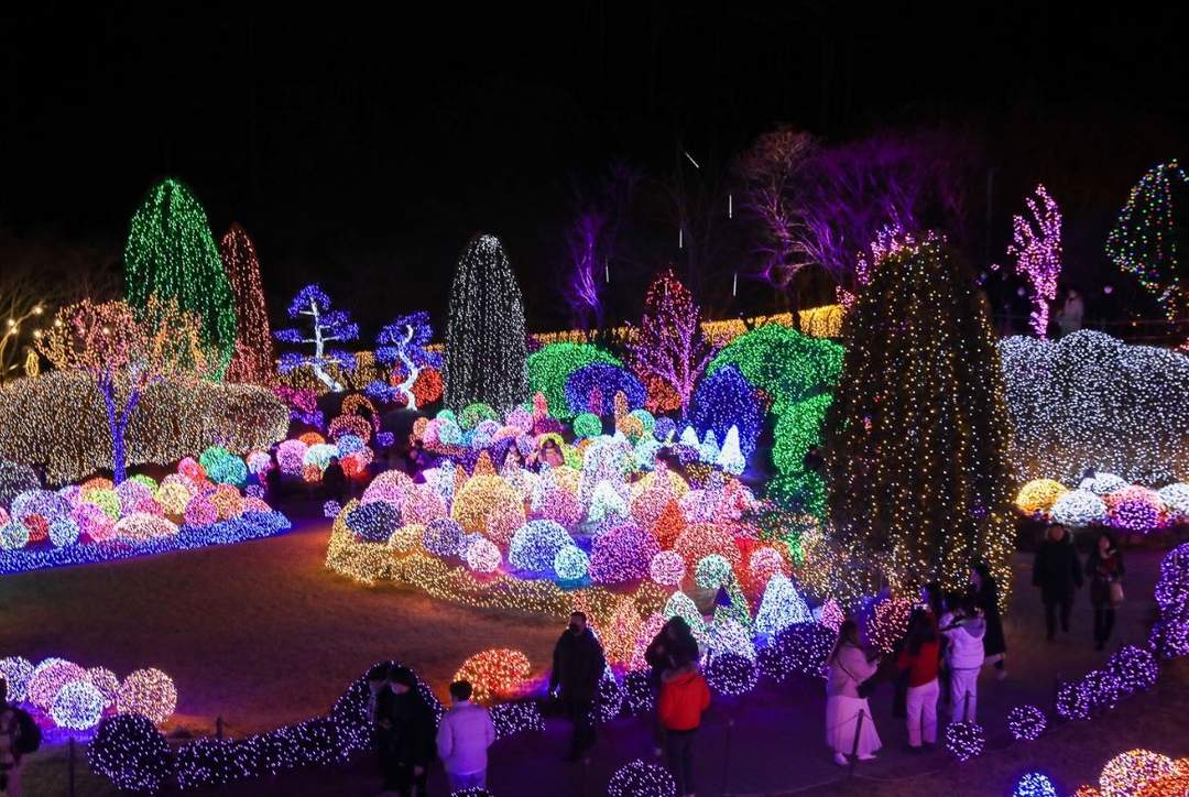 The Garden of Morning Calm Lighting Festival is is one of the best Korea winter attractions
