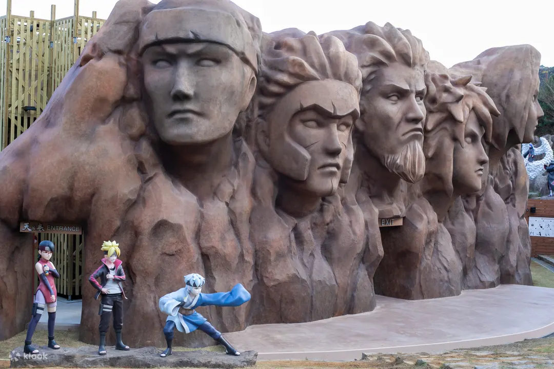 Hokage Rock at the Naruto and Boruto attraction on Awaji Island