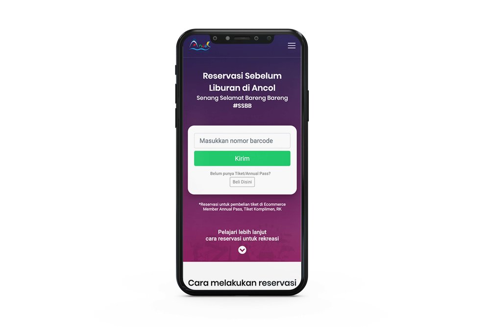 Halaman Reservasi Ancol