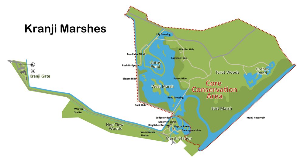 singapore cycling routes kranji marshes map