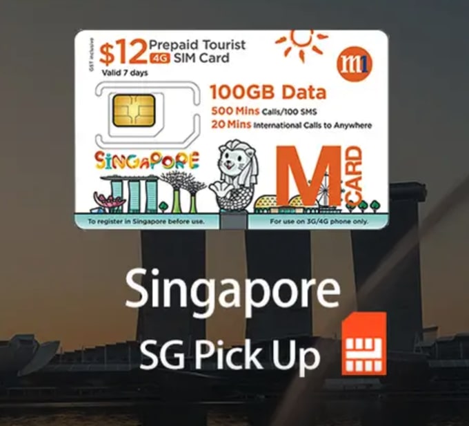 4G ซิมการ์ด (รับที่สิงคโปร์)