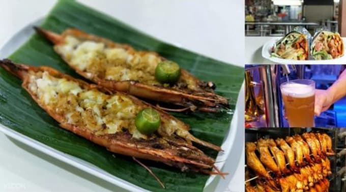  除了較為高價的螃蟹之外，較為平價的虎蝦也是海鮮的好選擇。