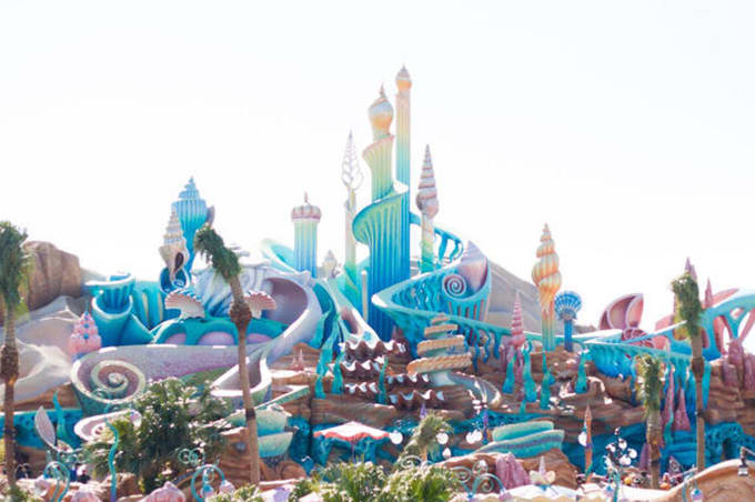 công viên đại dương tokyo disneysea: lâu đài công chúa tiên cá ariel
