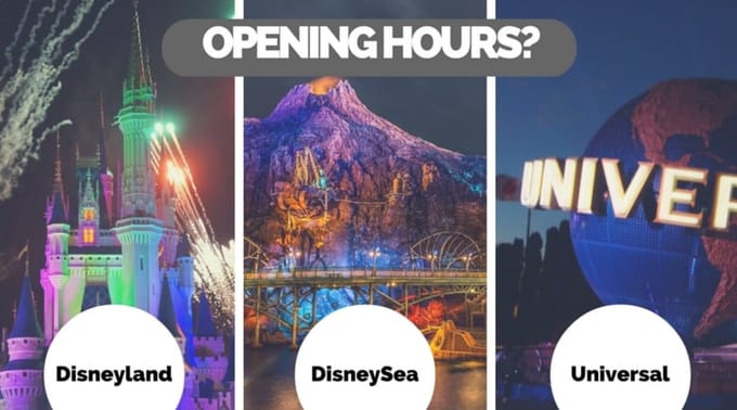 công viên giải trí ở nhật bản: giờ hoạt động