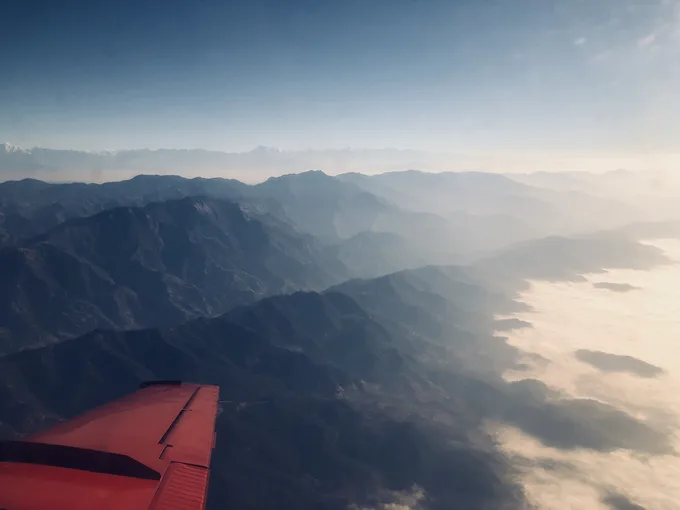 du lịch nepal: ảnh chụp từ simrik airline