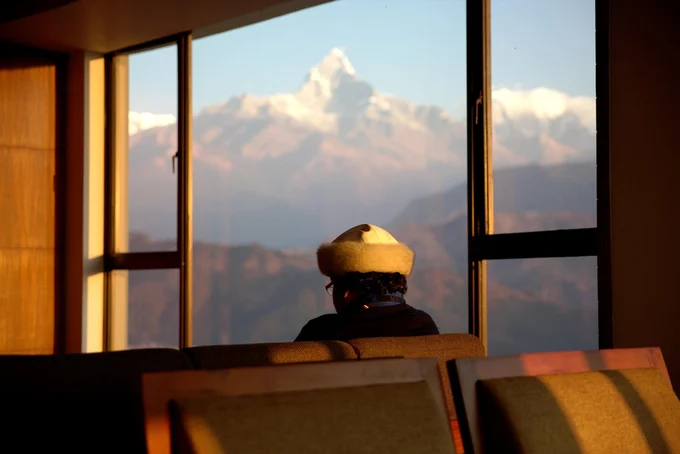 du lịch nepal: cảnh từ himalayan front hotel