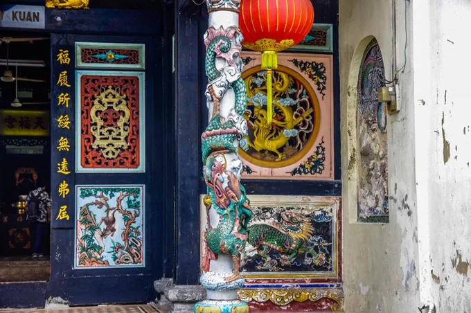 du lịch malacca - kiến trúc người hoa của đền hokkien huay kuan
