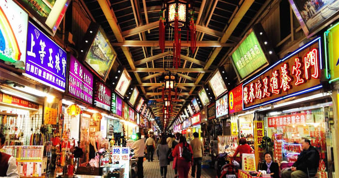 chợ đêm ở đài loan: huaxi