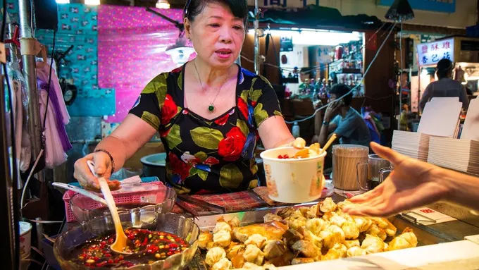 ẩm thực ở raohe, một trong những chợ đêm ở đài loan