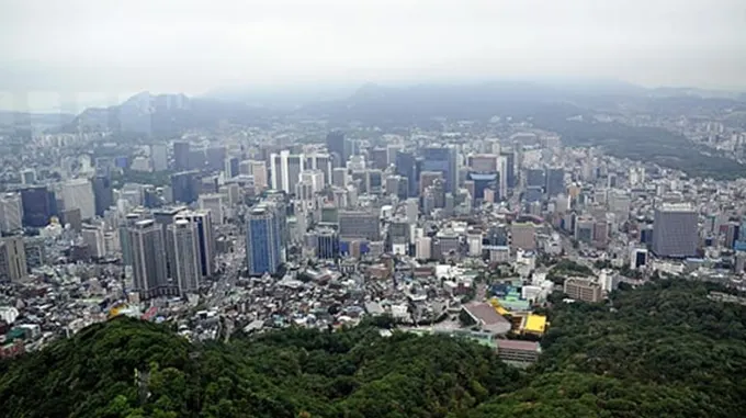 toàn cảnh Seoul từ tháp N Seoul