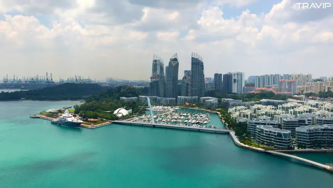 thánh phố singapore nhìn từ cáp treo trong lịch trình đi singapore dịp 30/4 cho nhóm bạn thân