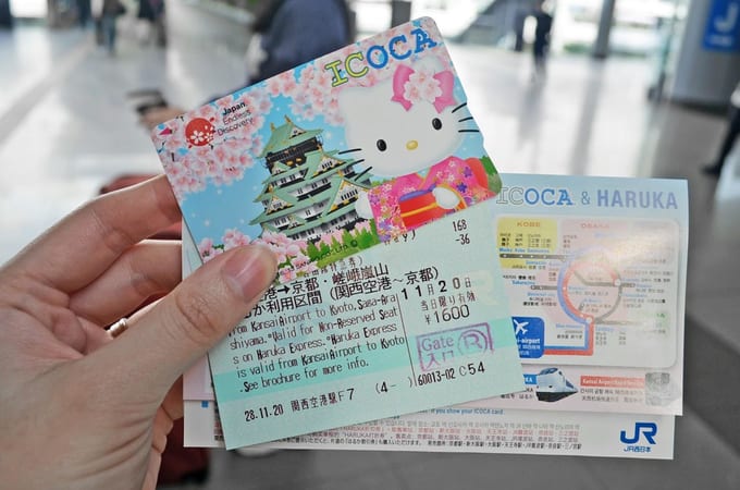 thẻ vận chuyển ở khu vực osaka: icoca pass