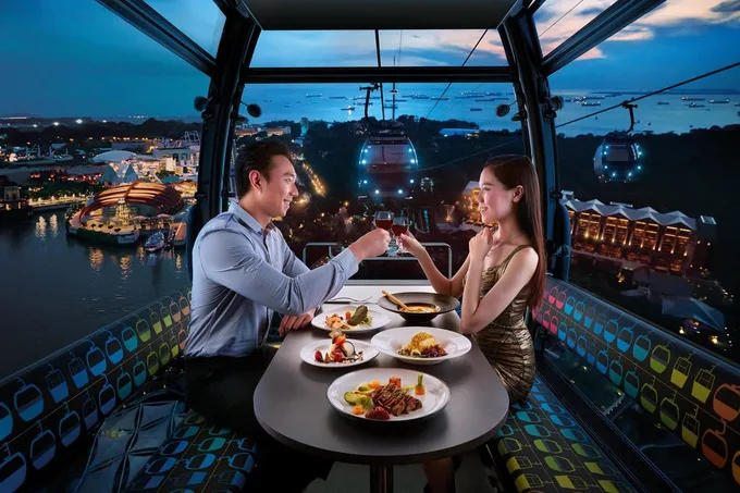 điểm đến cho các cặp đôi ở Singapore: jewel cable car