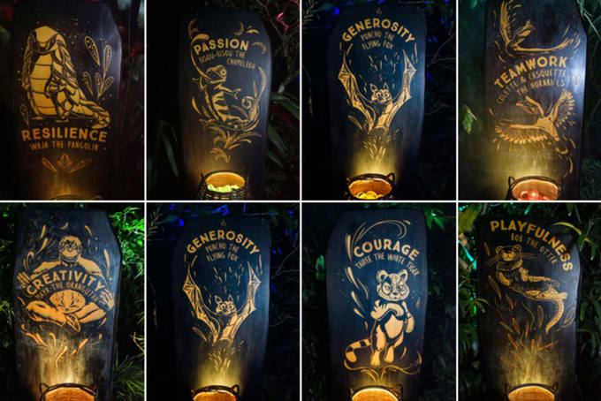 Rainforest Lumina Garden of Virtues Singapore Zoo