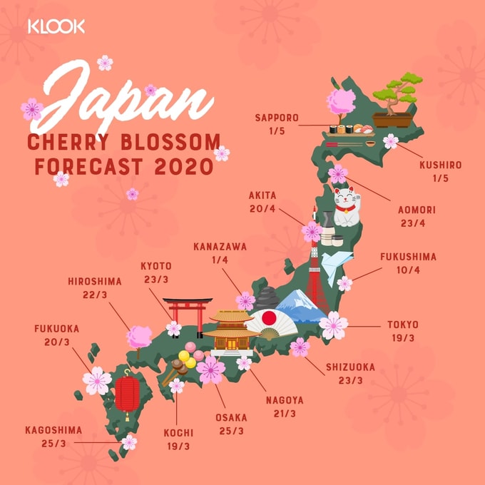Japan’s 2020 Cherry Blossom Forecast And Best Viewing Spots - Klook ...