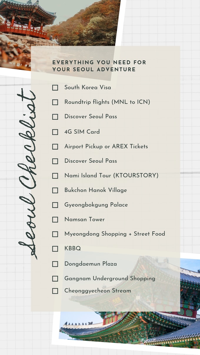 seoul budget itinerary