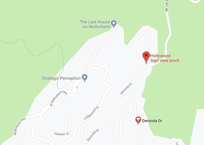 Map of Mulholland and Deronda