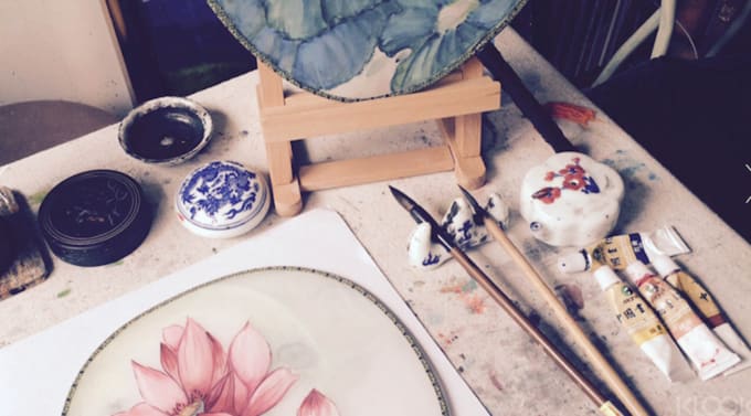 Chinese Fan Painting Wan Chai