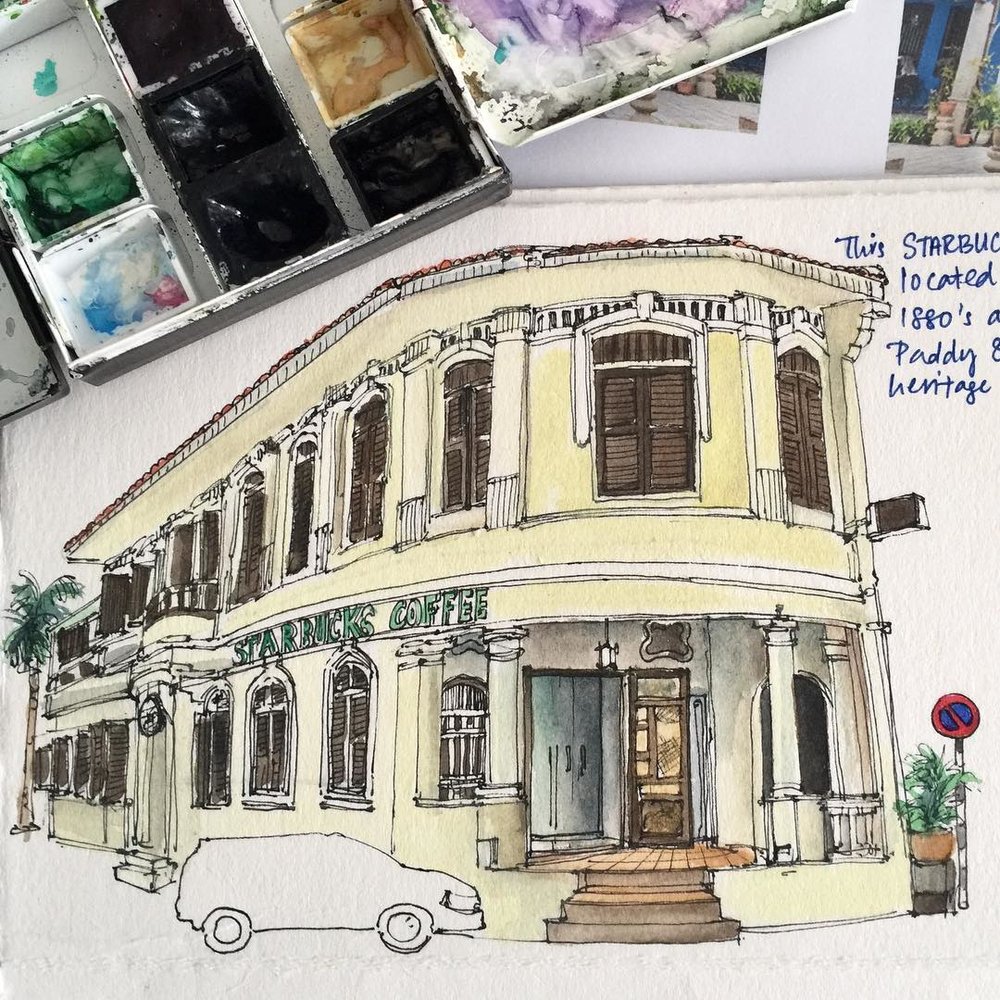 Unique Starbucks Malaysia Green Hall Penang Georgetown