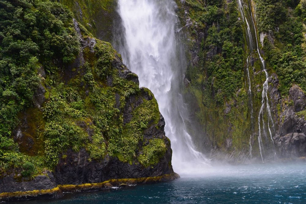 waterfalls in kunjapuri trek near rishikesh in India