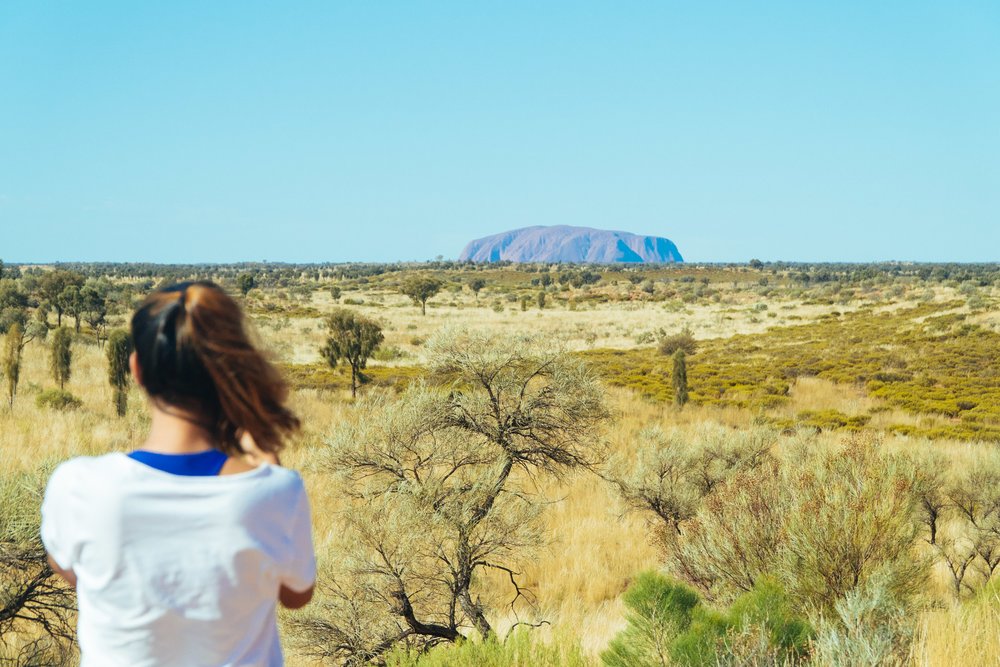 Looking out towards Uluru