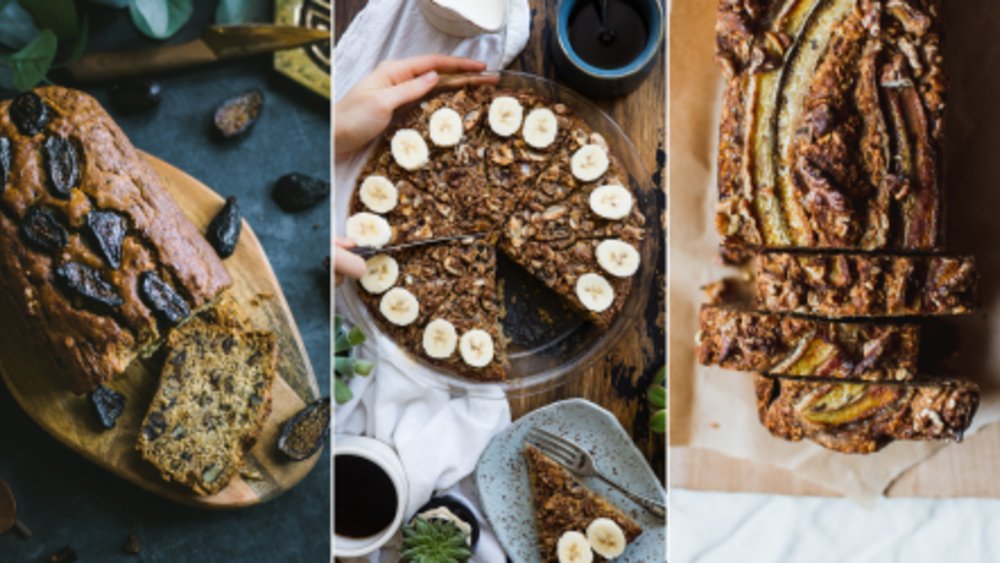 easy eggless banana cake recipe at make at home without oven, in a pressure cooker  