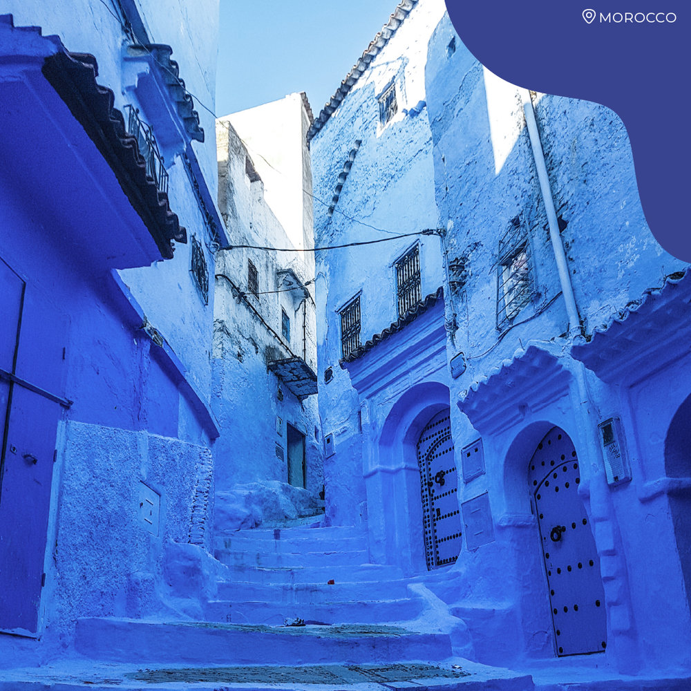 モロッコ、シャウエン、青色の町