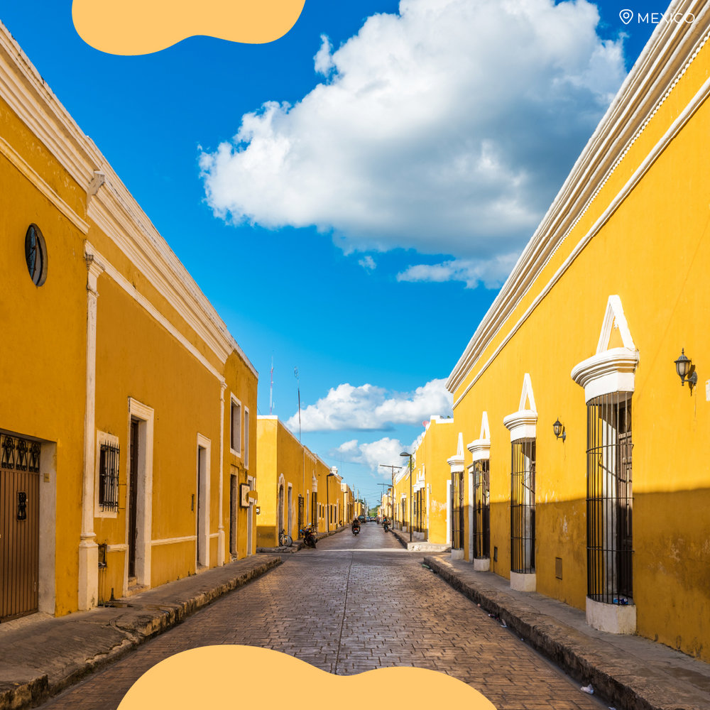 メキシコ、イサマル 、黄色の町