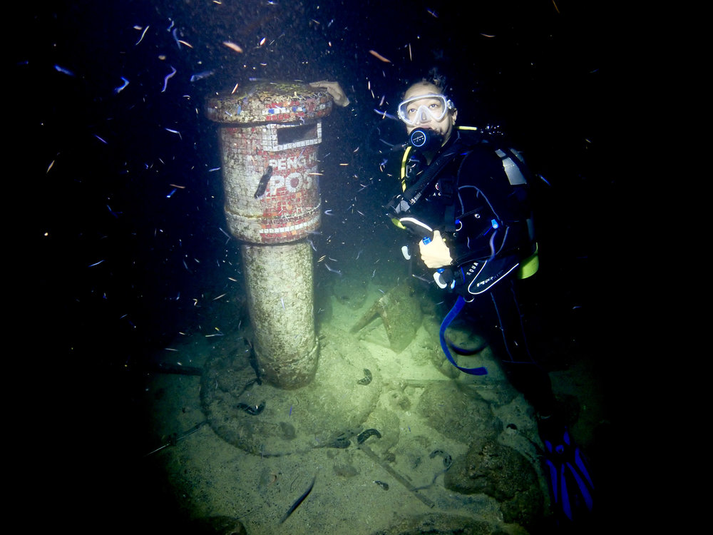 ส่งไปรษณีย์ใต้น้ำ เกาะเผิงหู