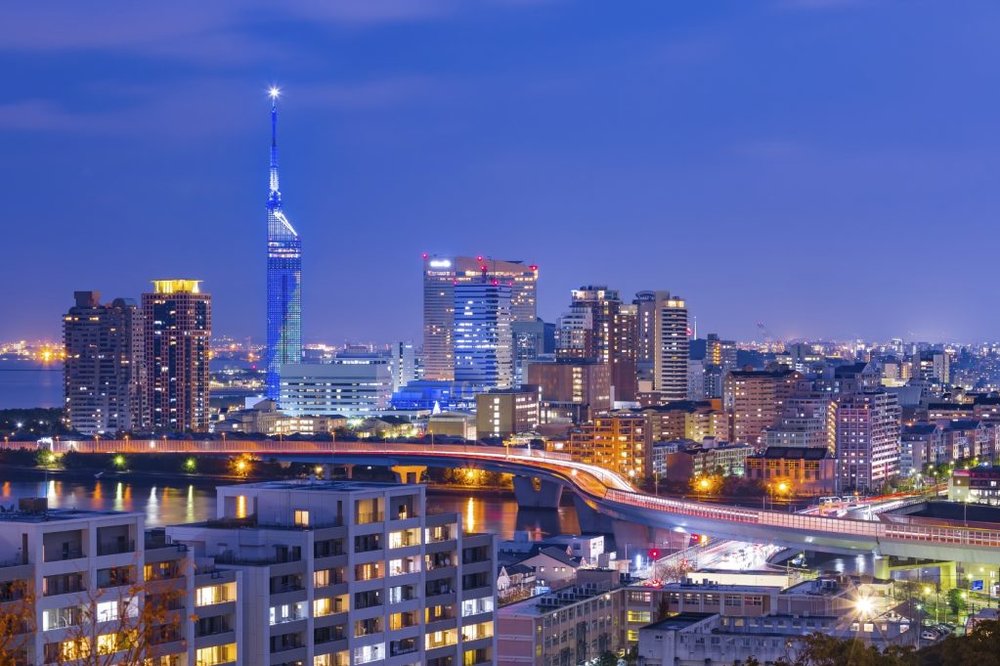 Fukuoka city skyline