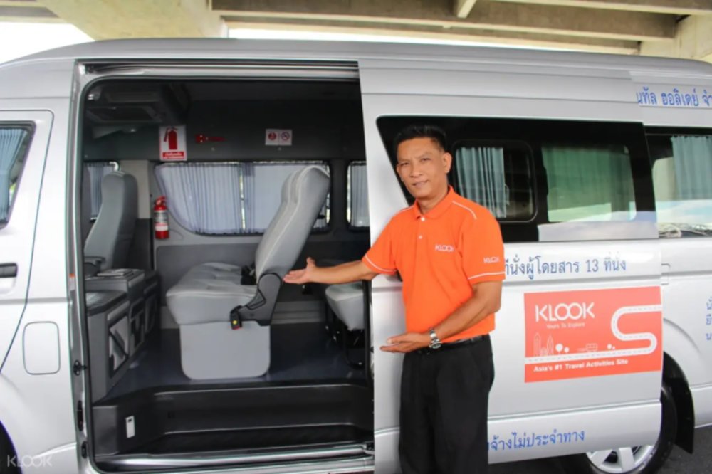 A Klook airport transfer in Thailand