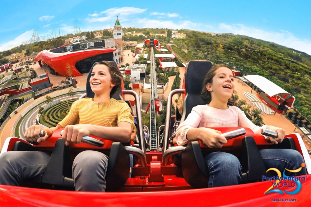 A ride in Ferrari World, PortAventura