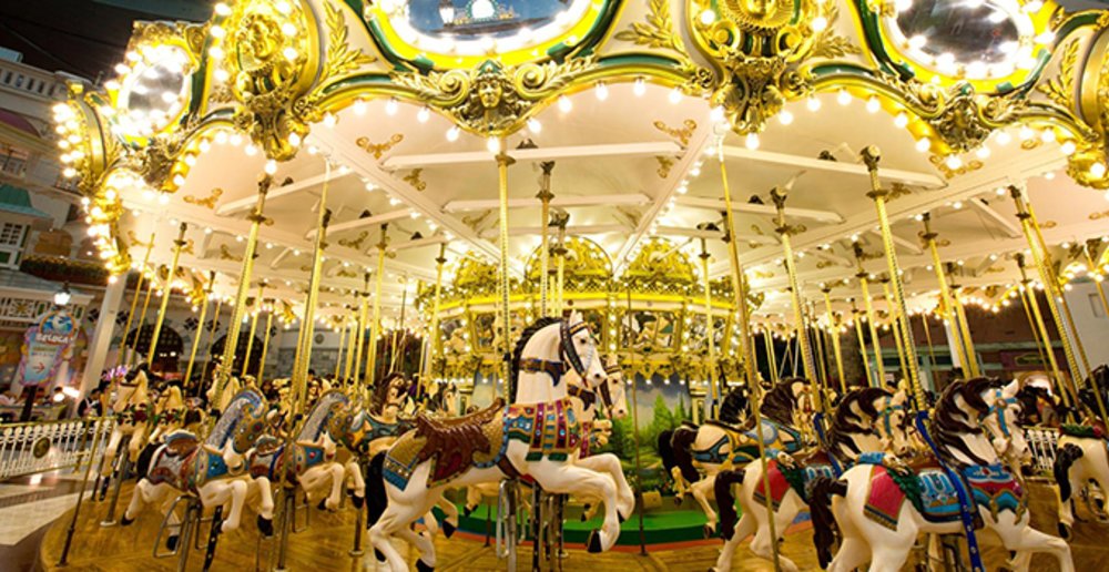 korea fall horse merry go round