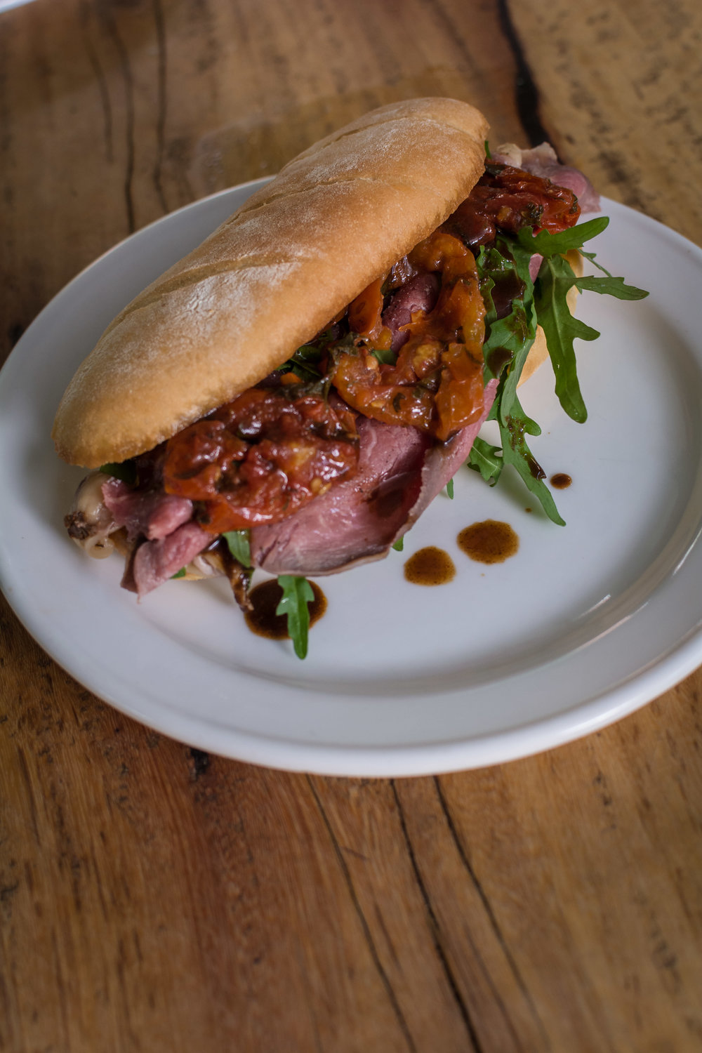 Asian Roast Beef Sandwich Bali Banana Cafe indonesia theme park