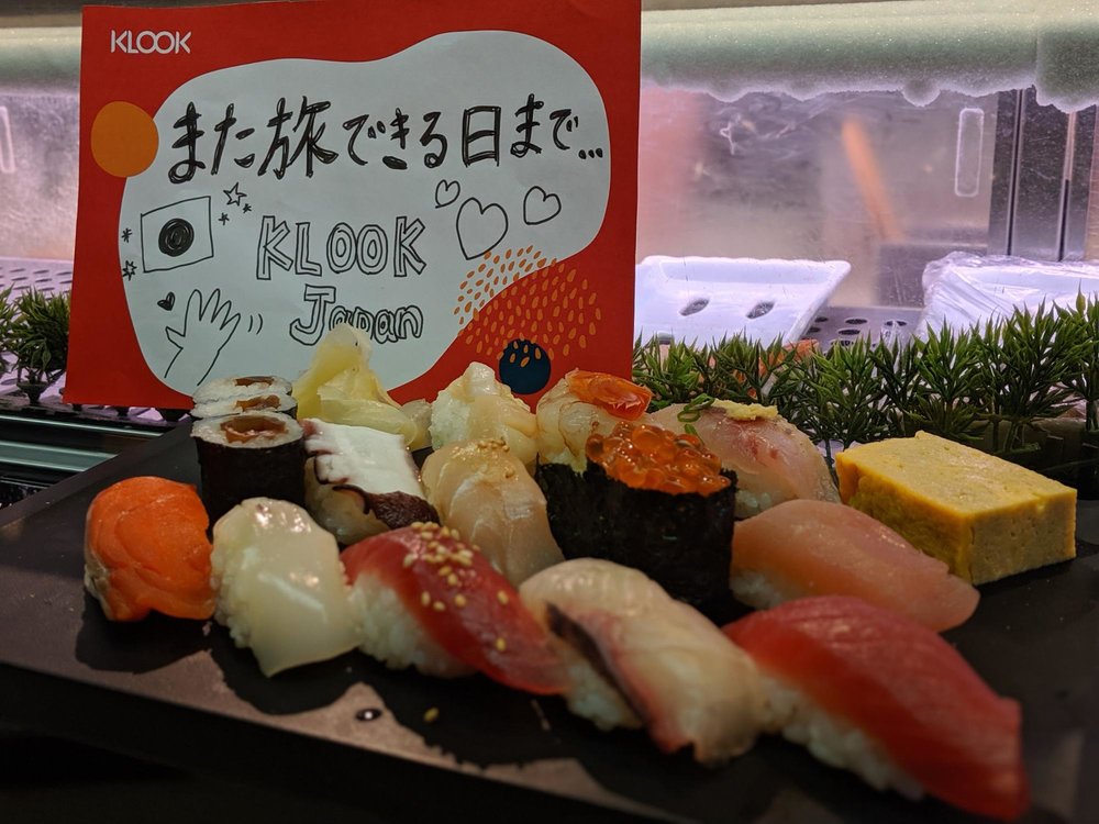 Plate of sushi in Japan