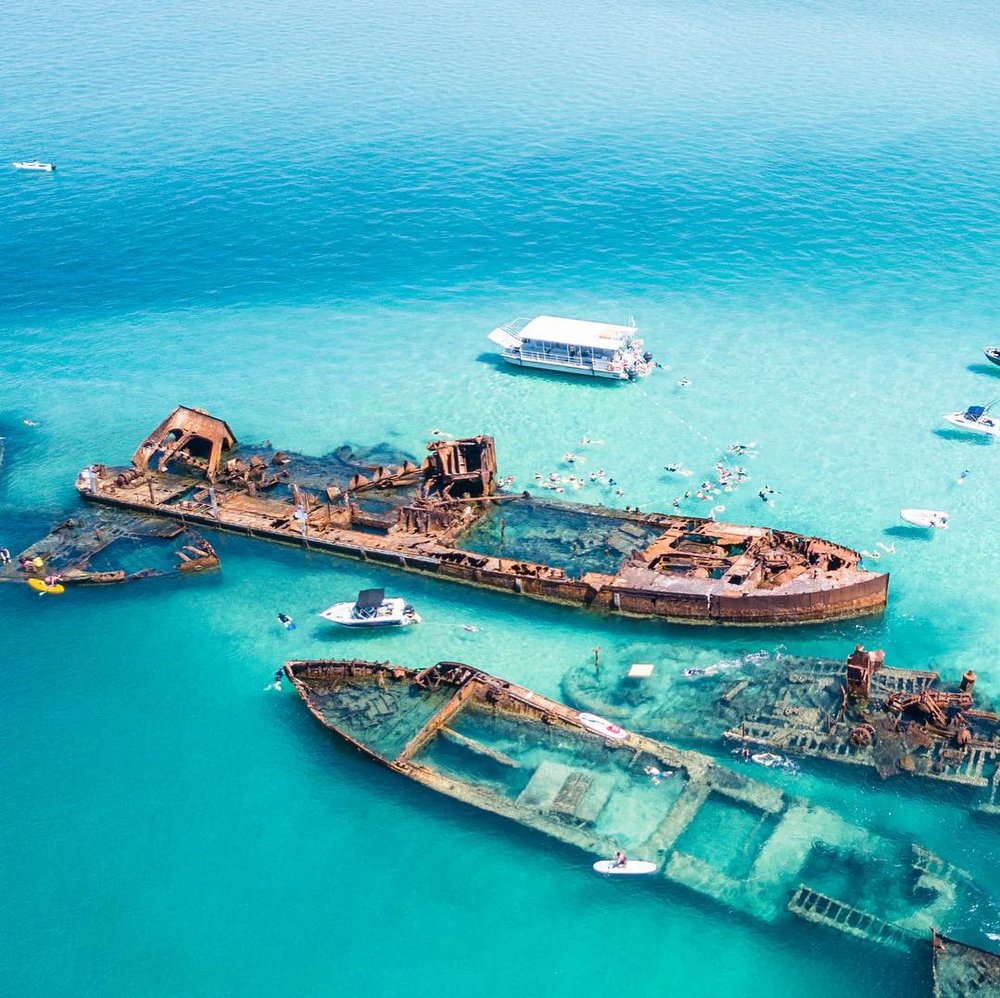 Moreton Islands Tangolooma Wrecks Australia Queensland